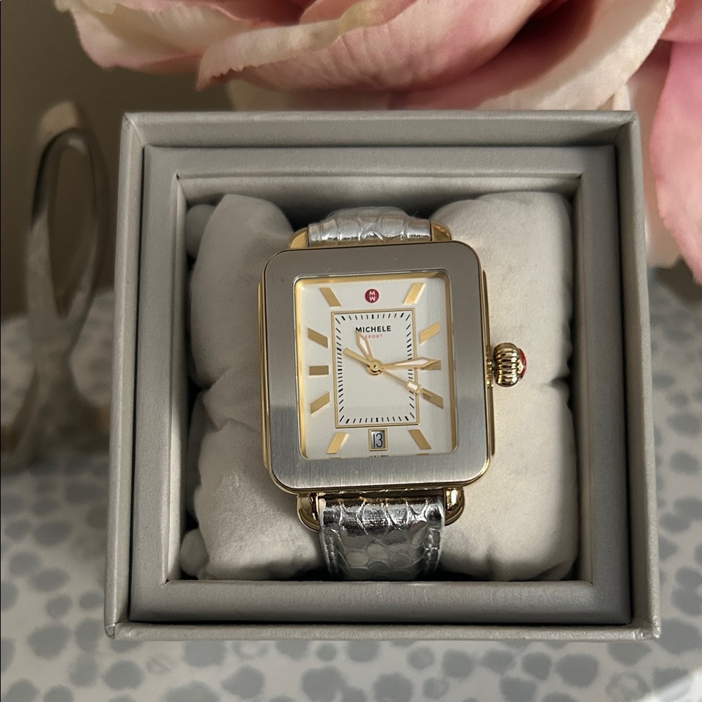Michele Two-Tone Gold and Silver Timepiece